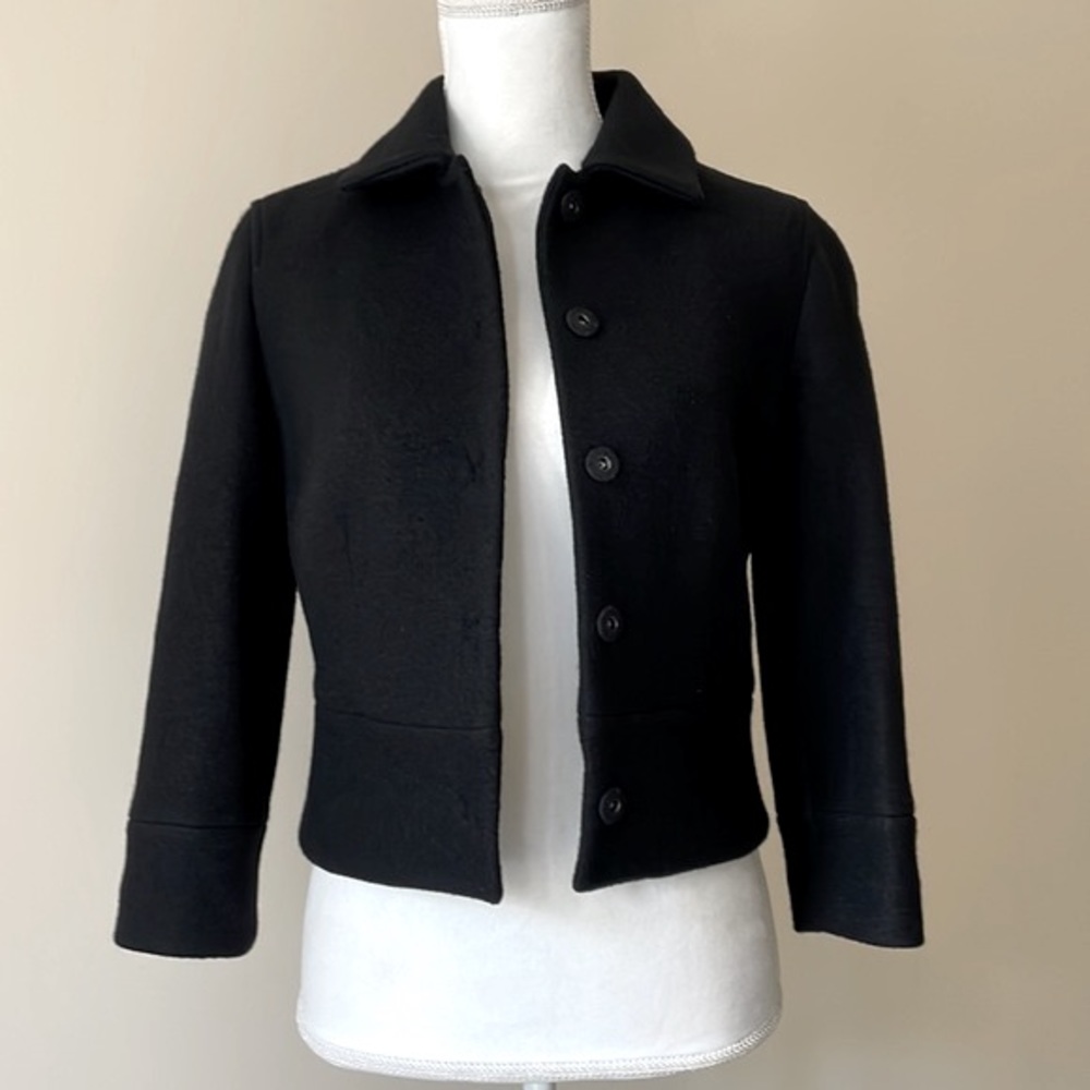 Club Monaco Black Wool Cropped Jacket - Picture 8 of 13